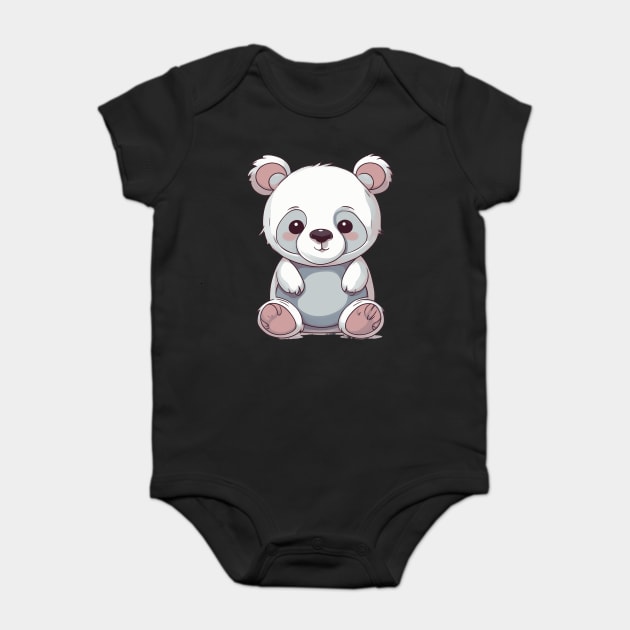 Baby White Panda Baby Bodysuit by animegirlnft